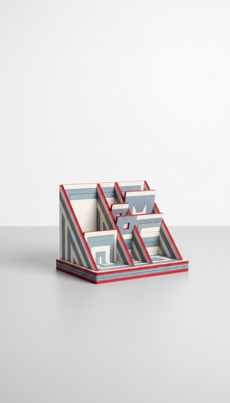 Laser-Engraved Aluminum Desk Organizer