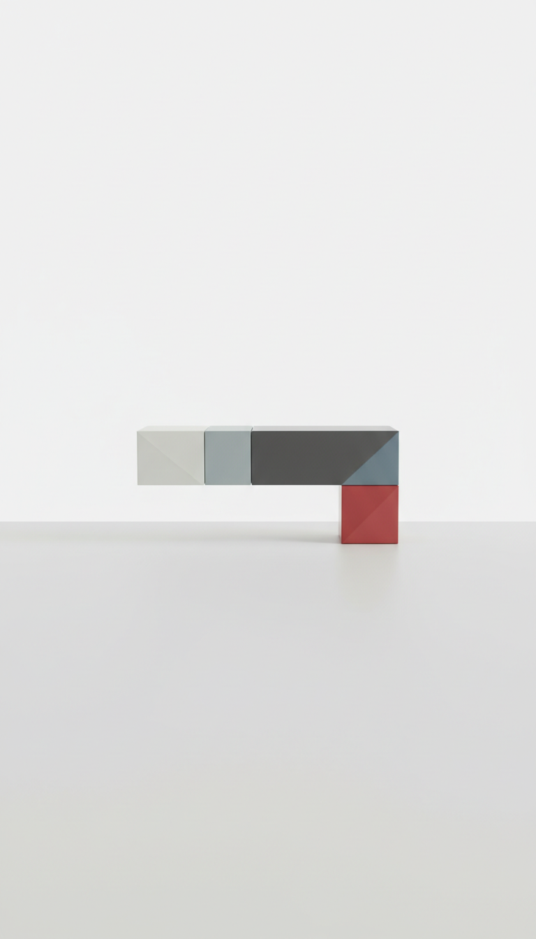 Geometric Brushed Metal Door Handle